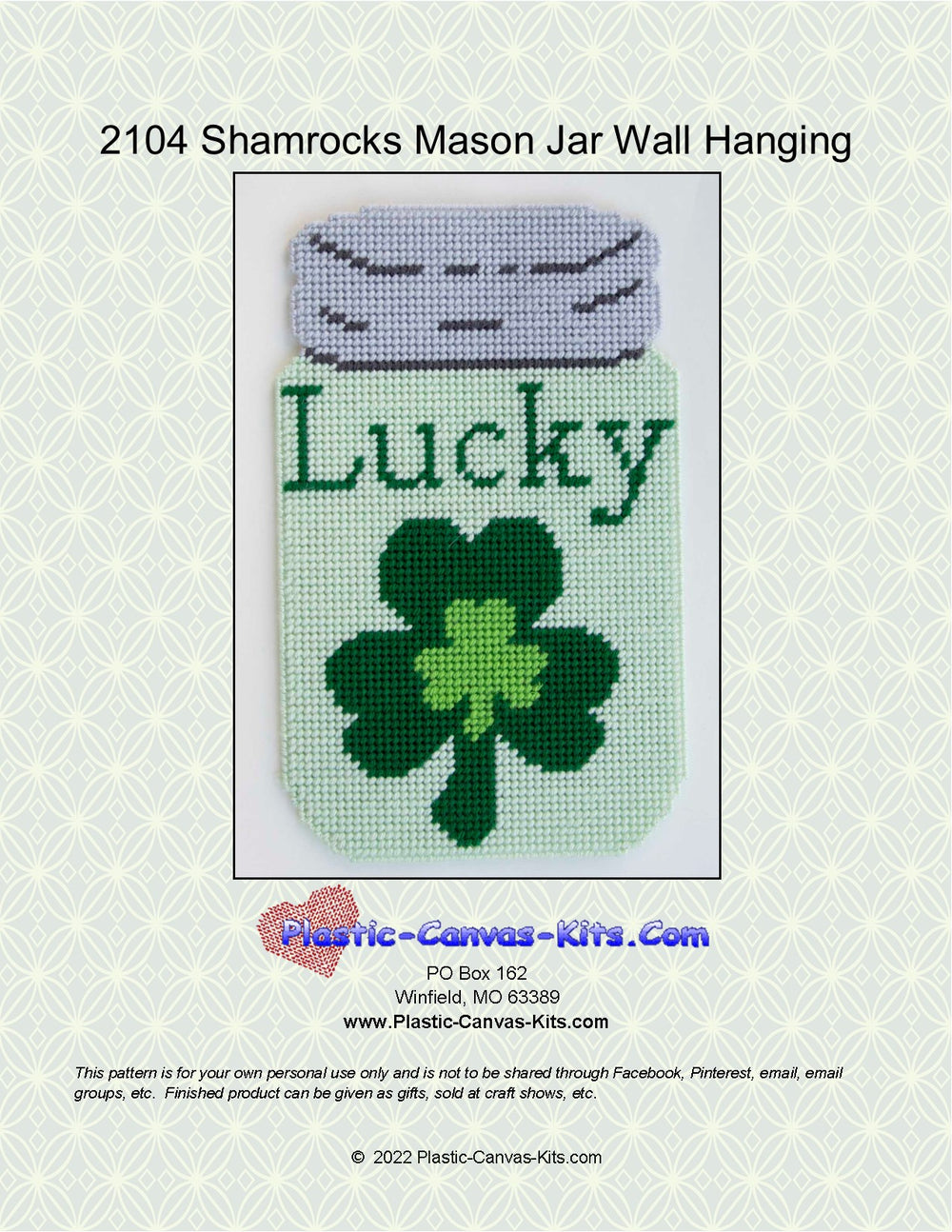 Shamrocks Mason Jar Wall Hanging