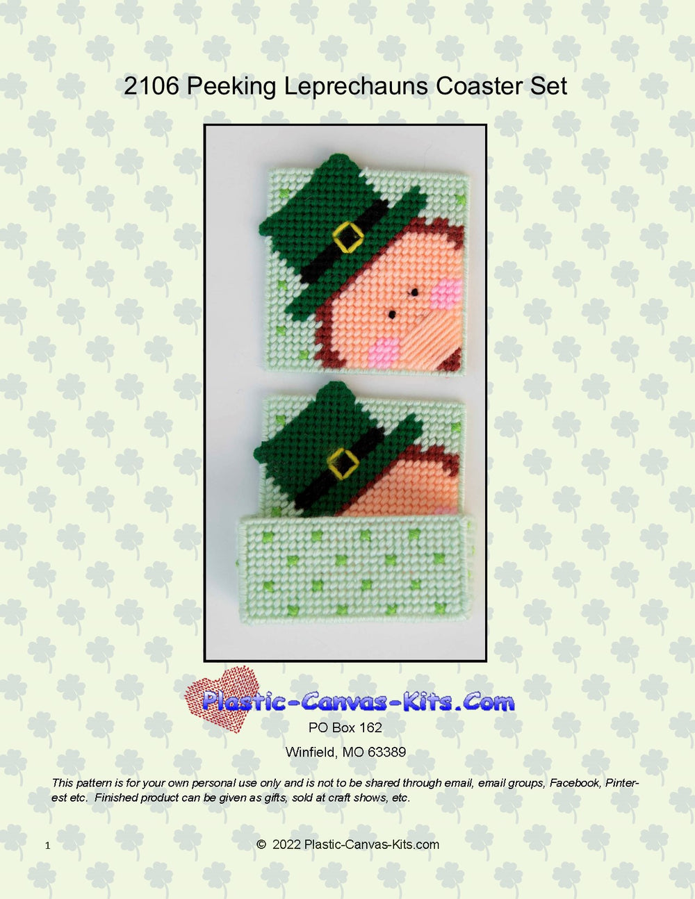 Peeking Leprechaun Coaster Set