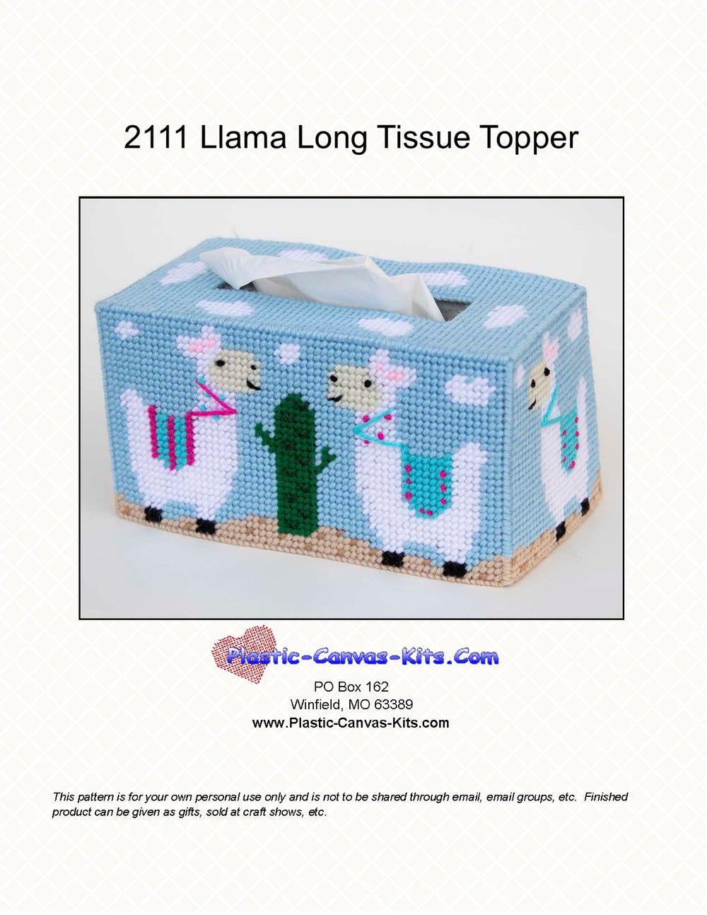 Llama Long Tissue Topper
