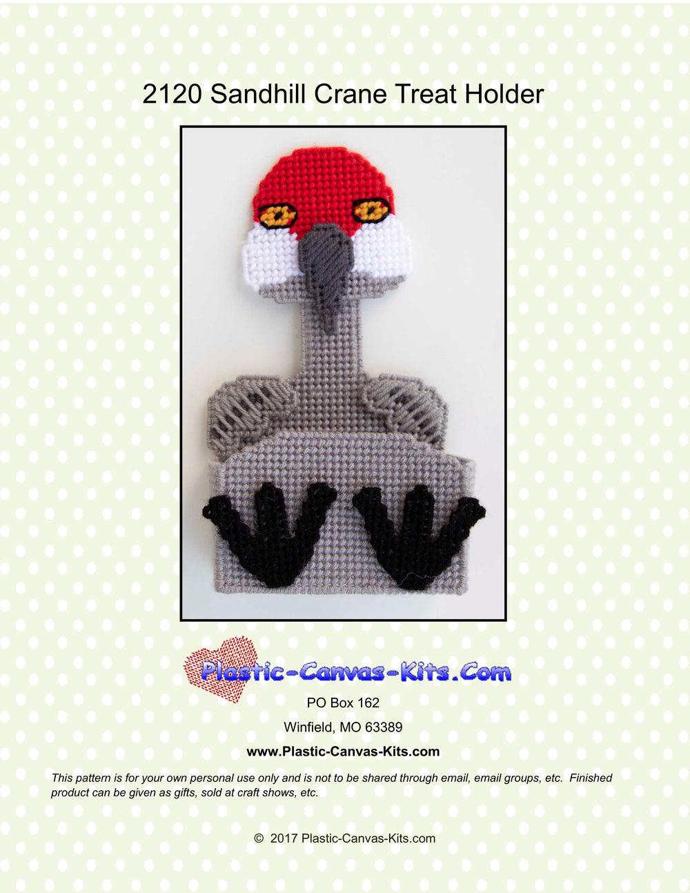 Sandhill Crane Treat Holder
