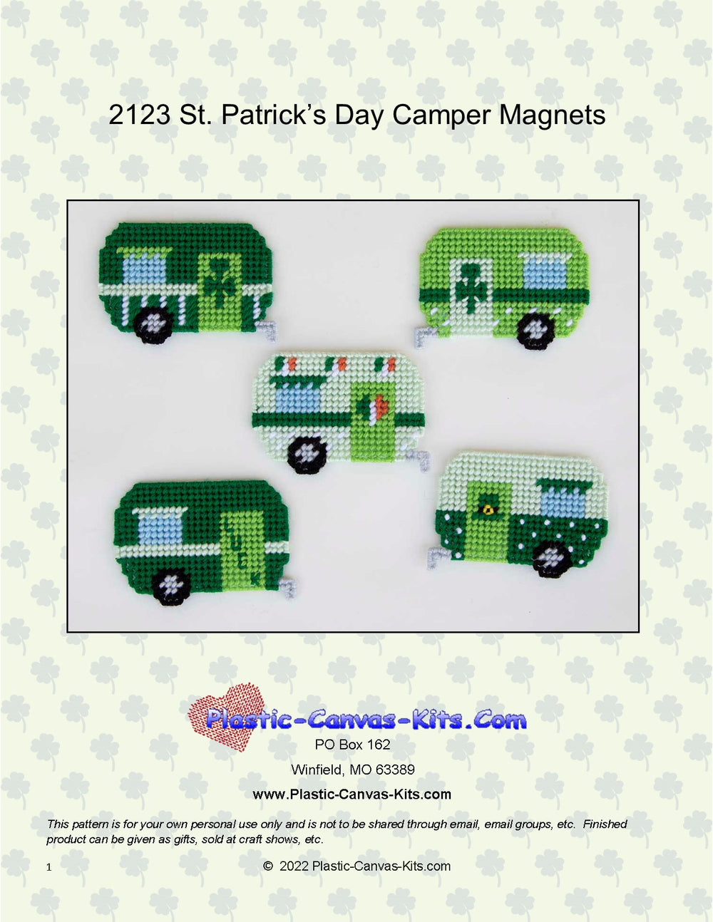 St. Patrick's Day Camper Magnets