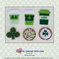 St. Patrick's Day Coffee and Donut Magnets
