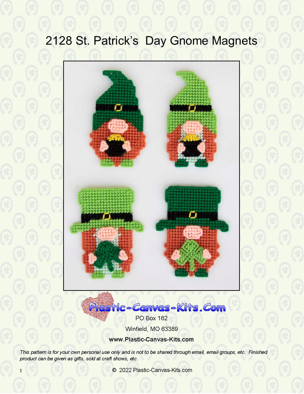 St. Patrick's Day Gnome Magnet Set