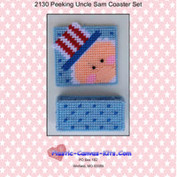 Peeking Uncle Sam Coaster Set