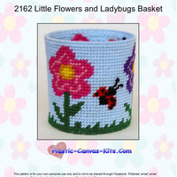 Little Flowers and Ladybugs Basket
