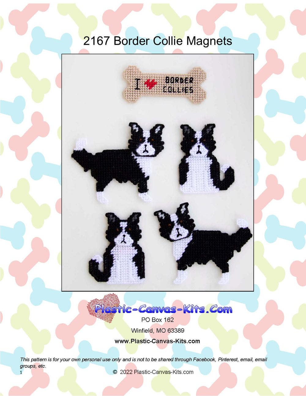 Border Collie Magnet Set