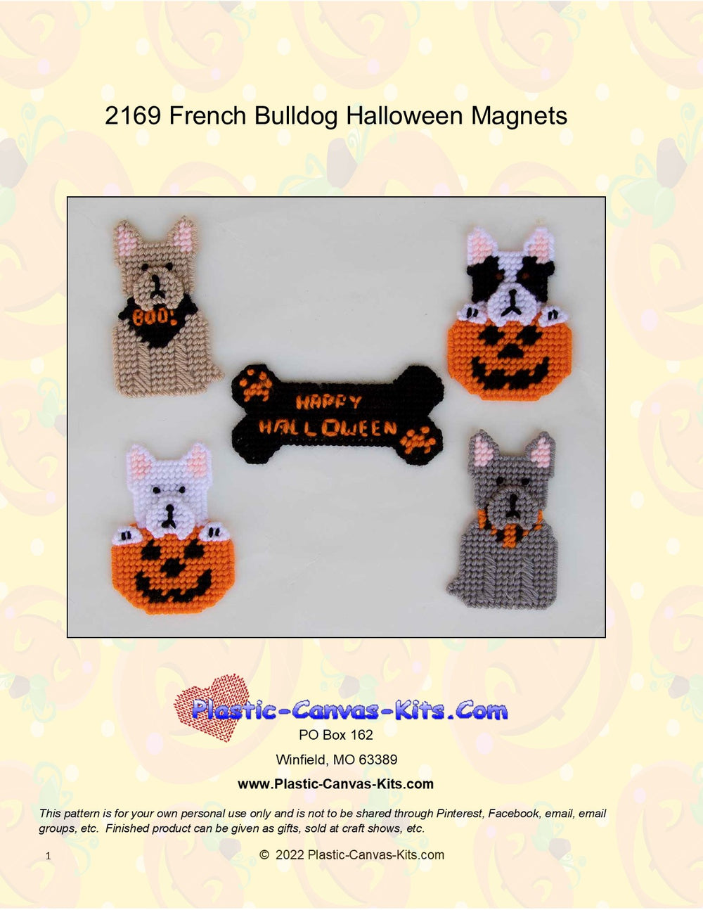 French Bulldog Halloween Magnets