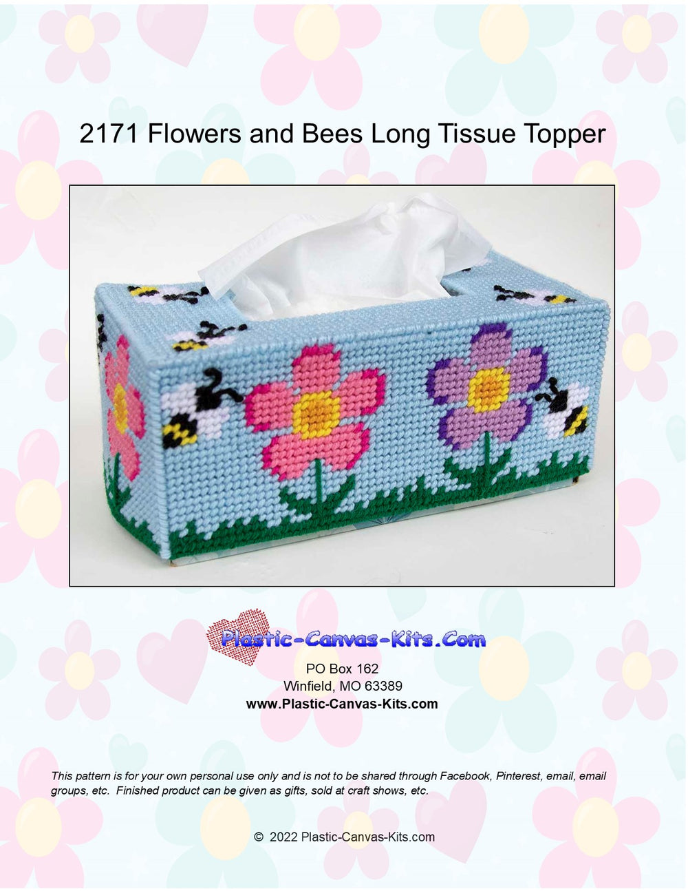 Flowers and Bees Long Tissue Topper