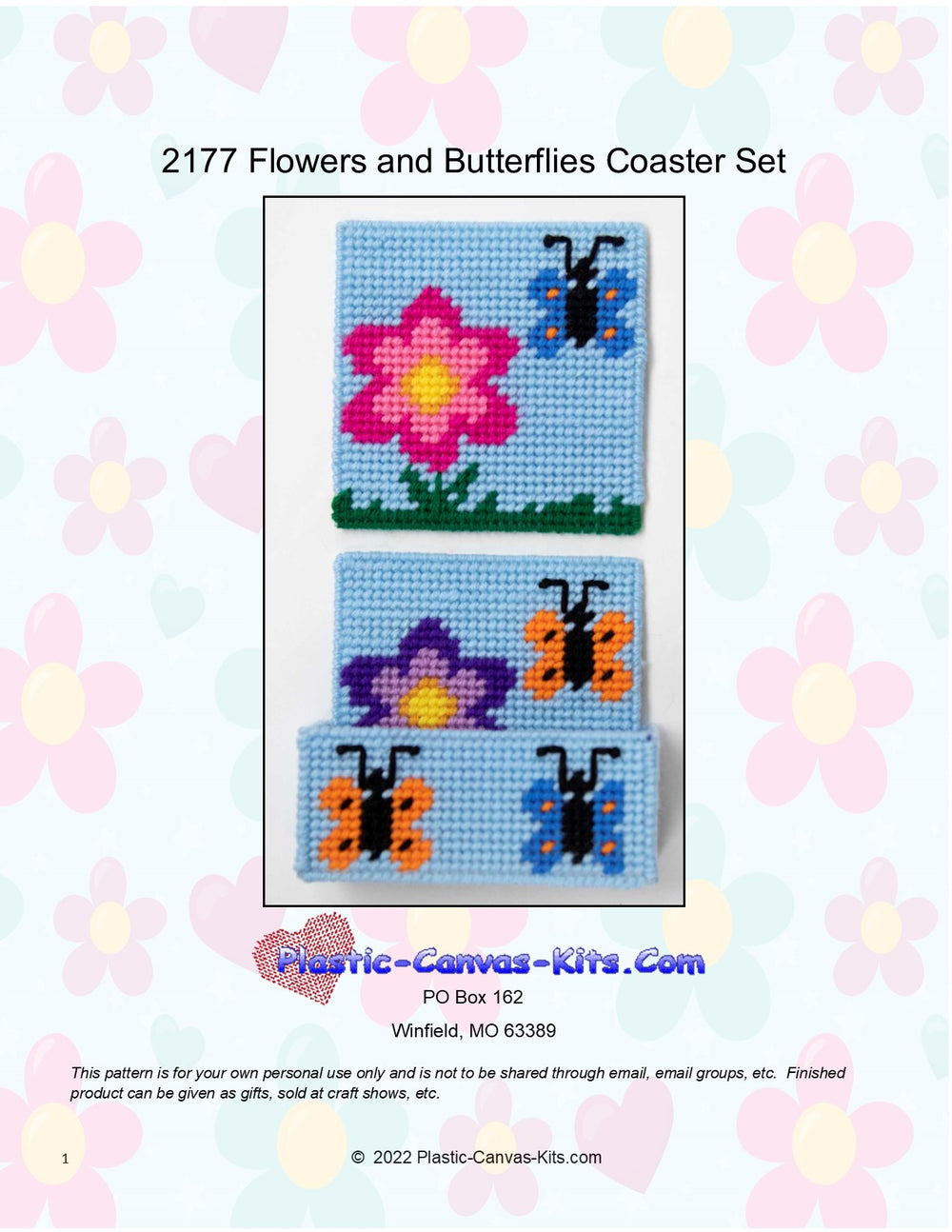 Flowers and Butterflies Coaster Set