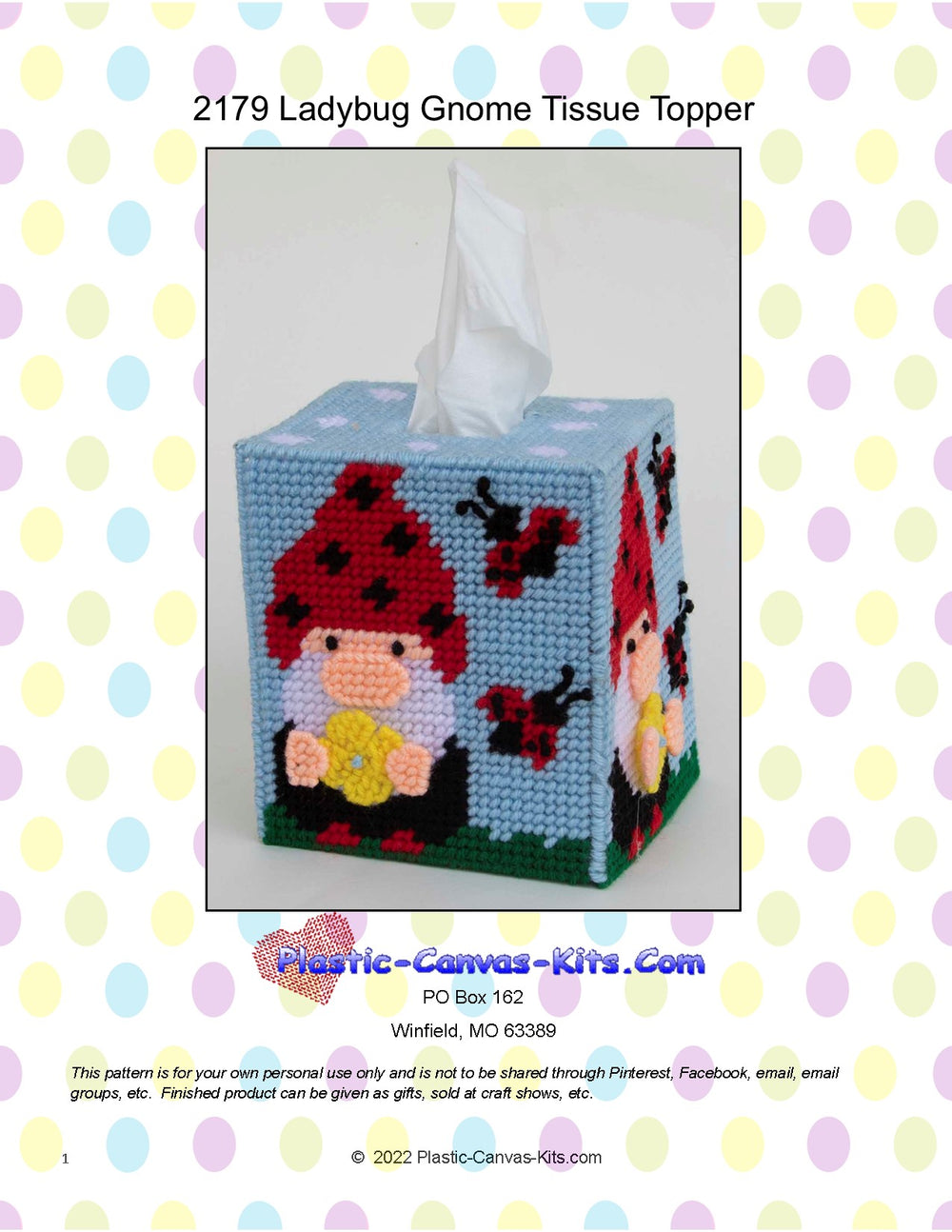 Ladybug Gnome Tissue Topper