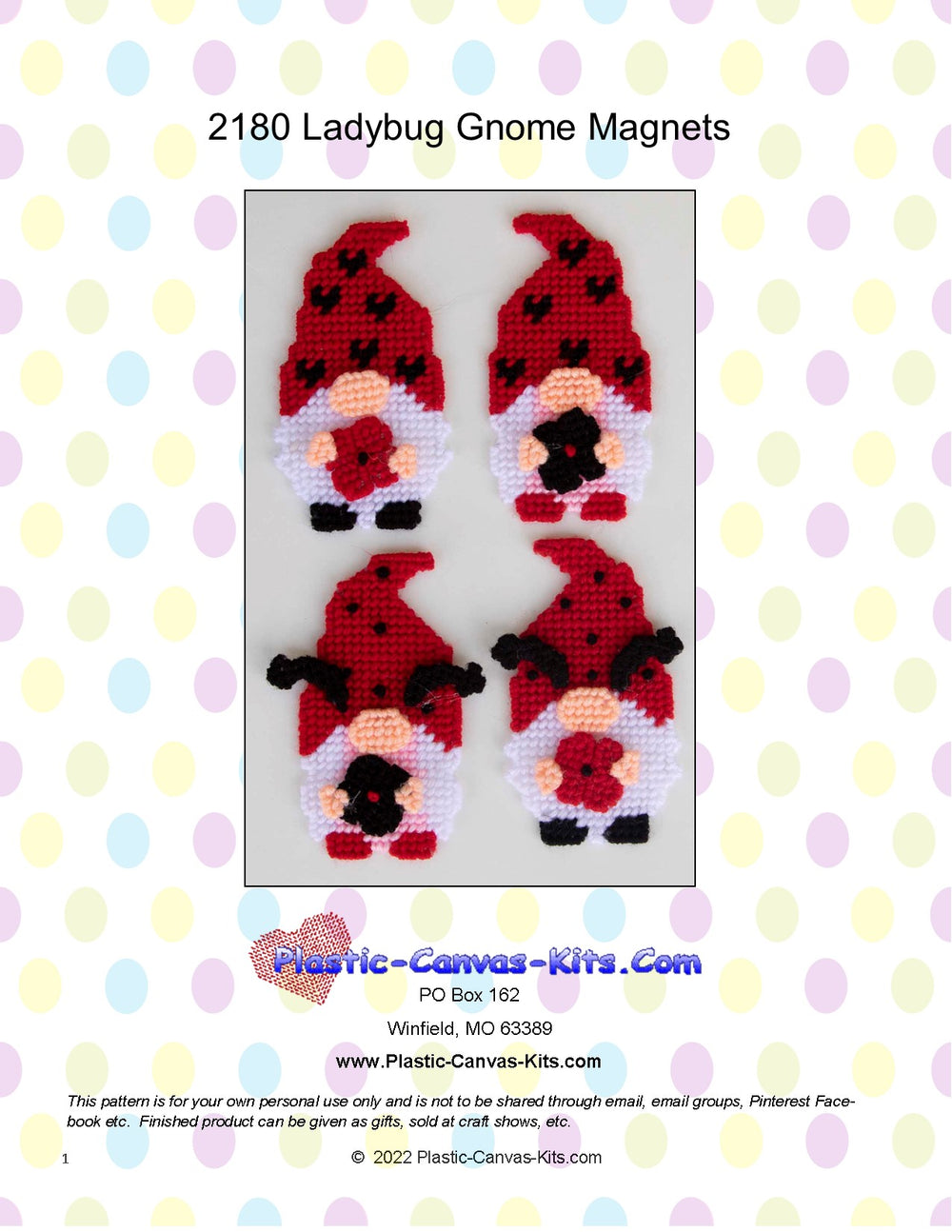 Ladybug Gnome Magnets