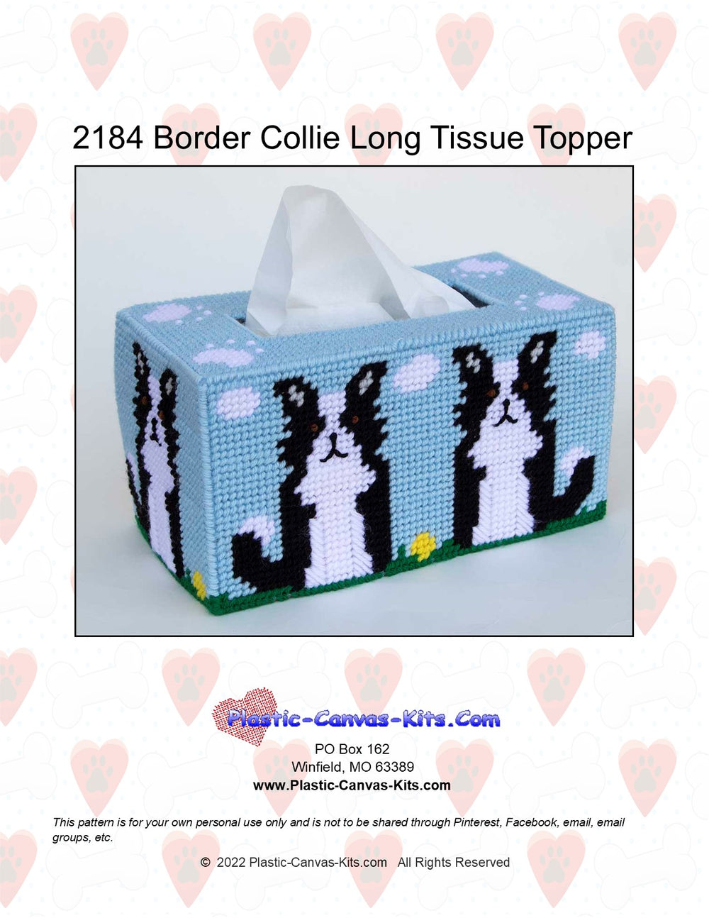 Border Collie Long Tissue Topper