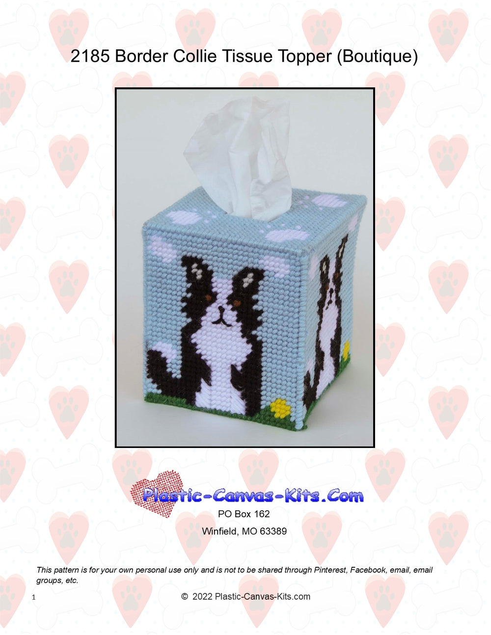 Border Collie Boutique Tissue Topper