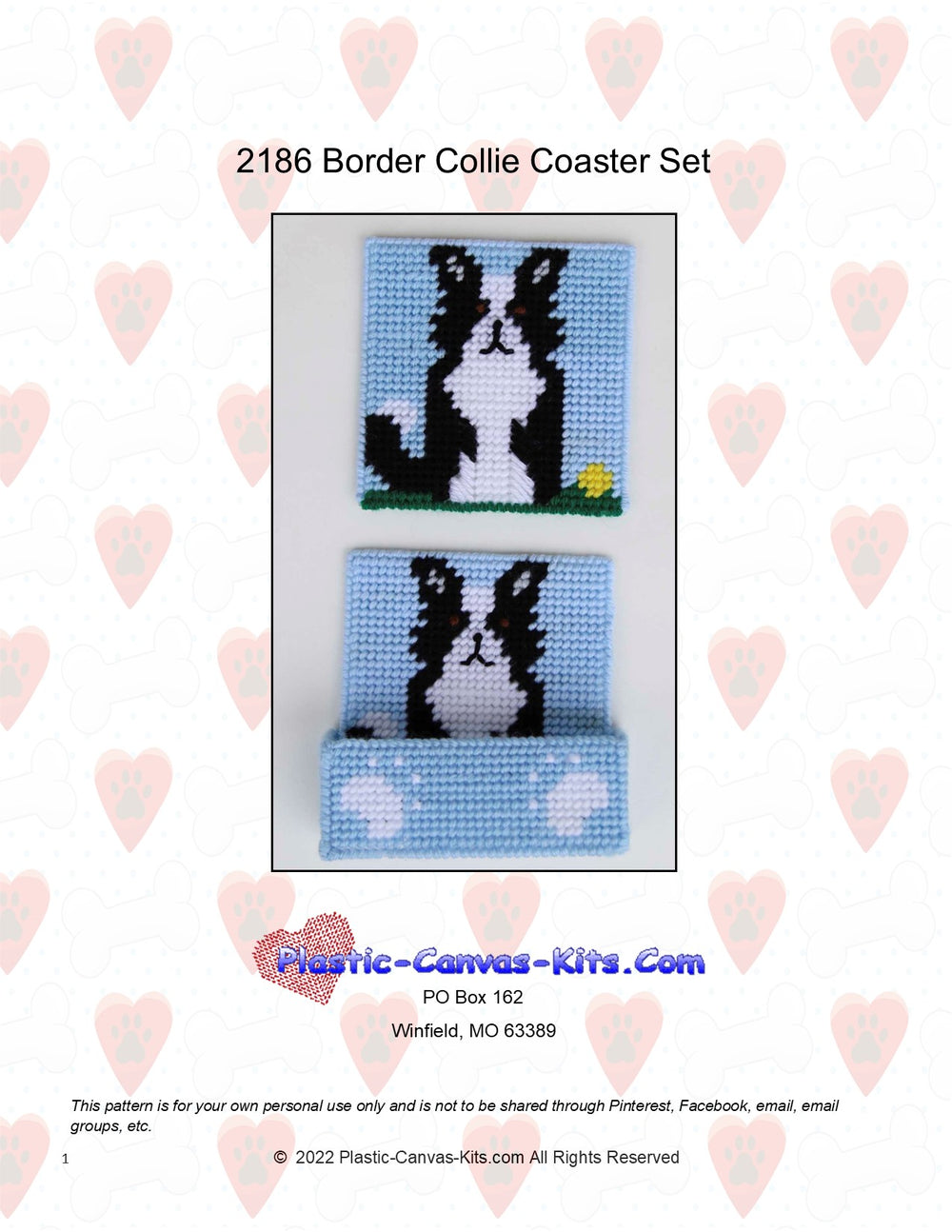 Border Collie Coaster Set