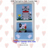 Spring Cats Coaster Set