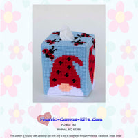 Peeking Ladybug Gnome Tissue Topper