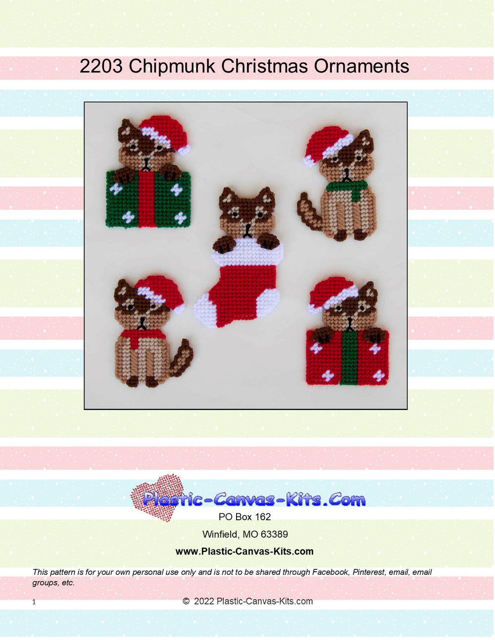 Chipmunk Christmas Ornaments