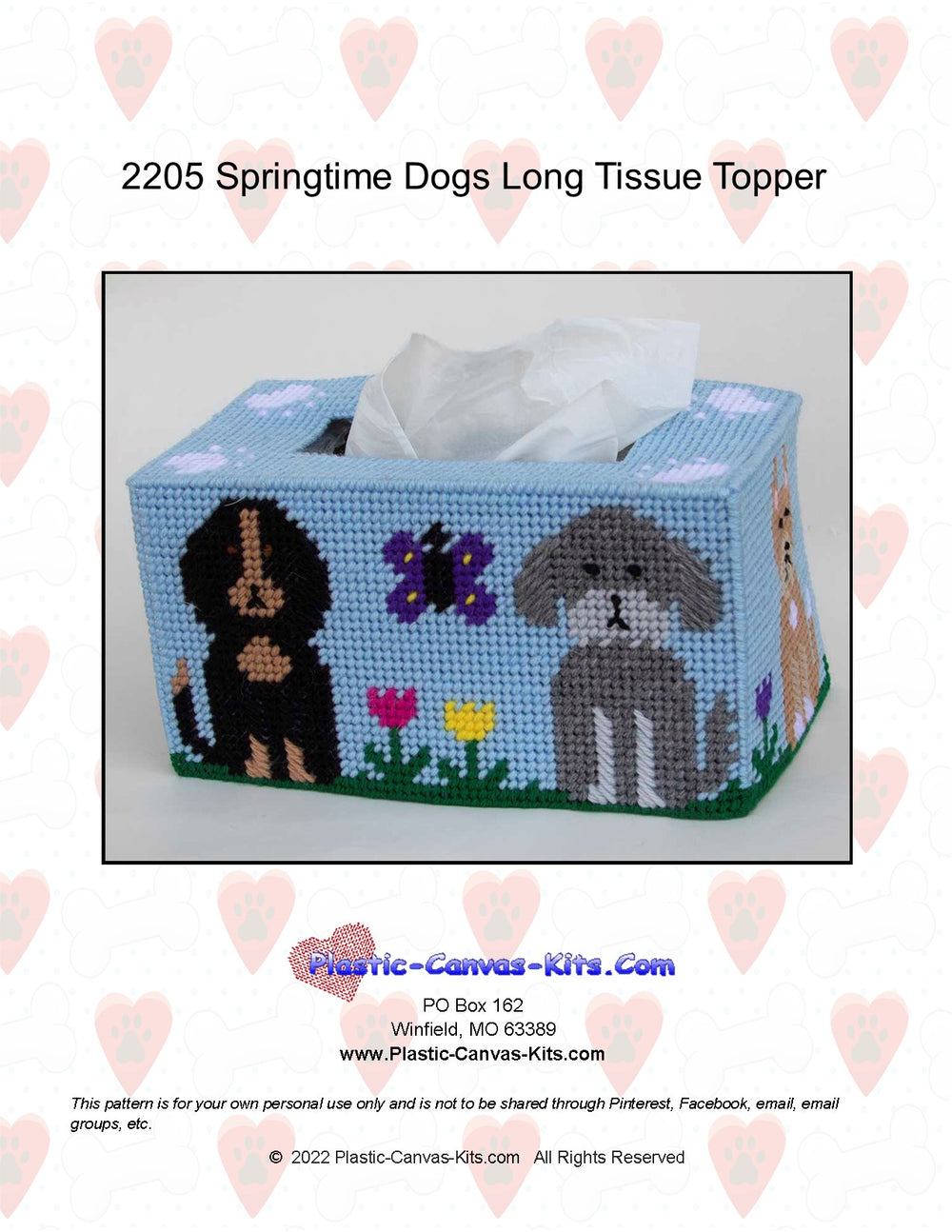 Summertime Dogs Long Tissue Topper