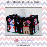 Patriotic Cats Long Tissue Topper