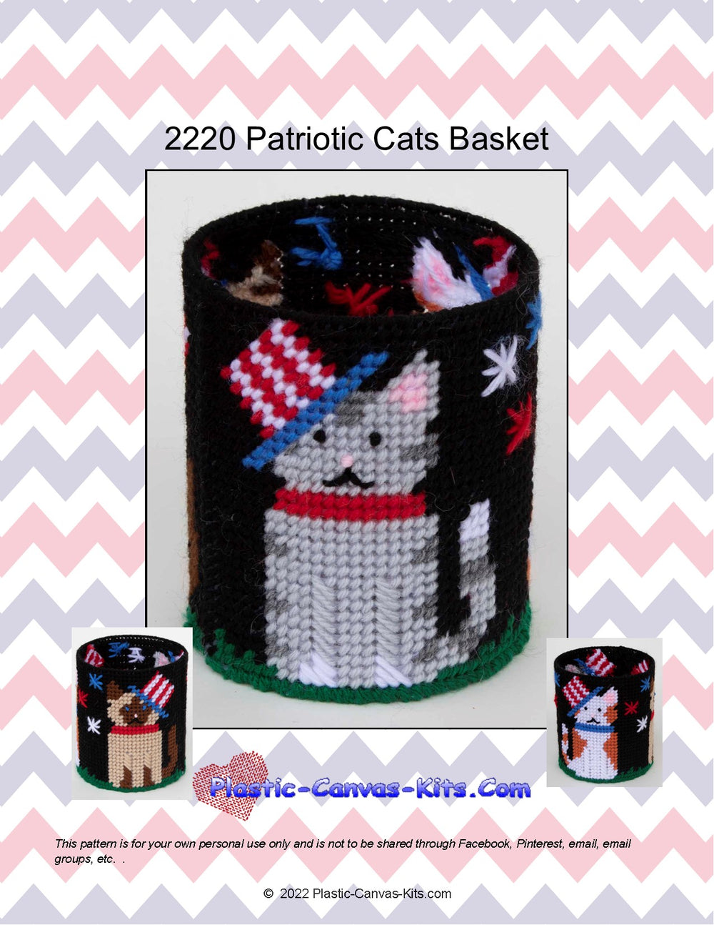 Patriotic Cats Basket