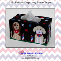 Patriotic Dogs Long Tissue Topper