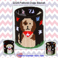 Patriotic Dogs Basket