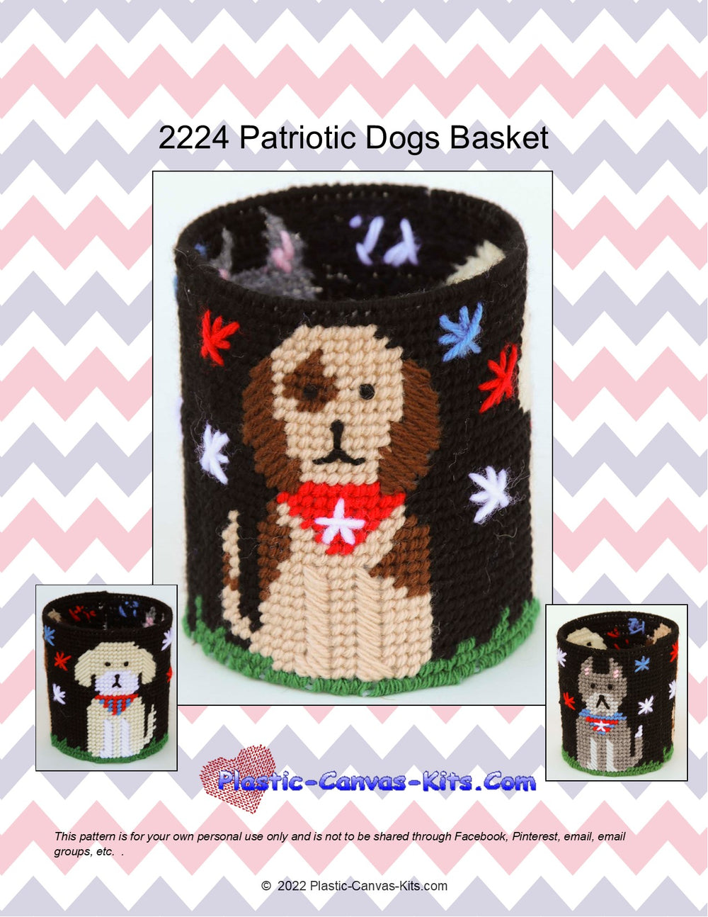 Patriotic Dogs Basket