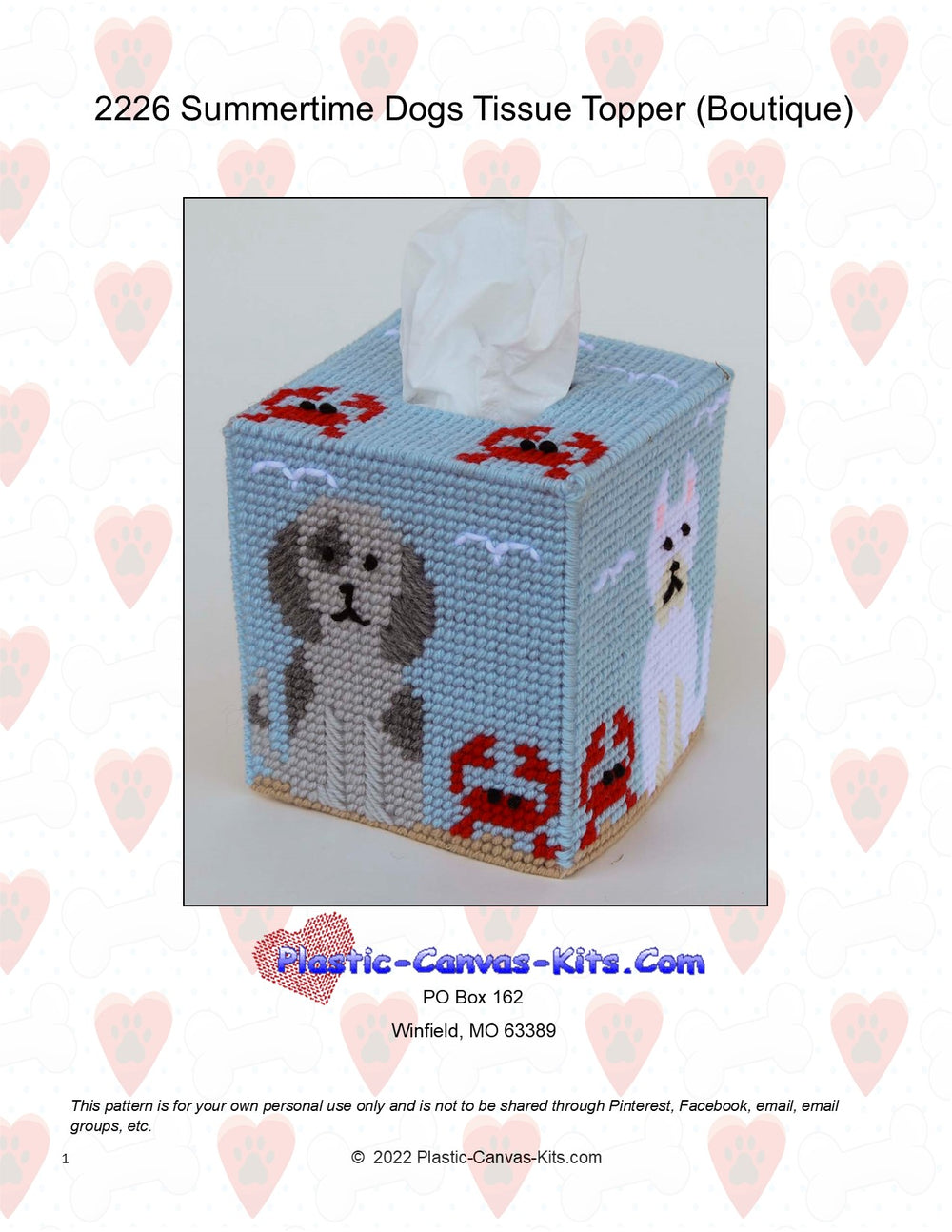 Summertime Dogs Boutique Tissue Topper