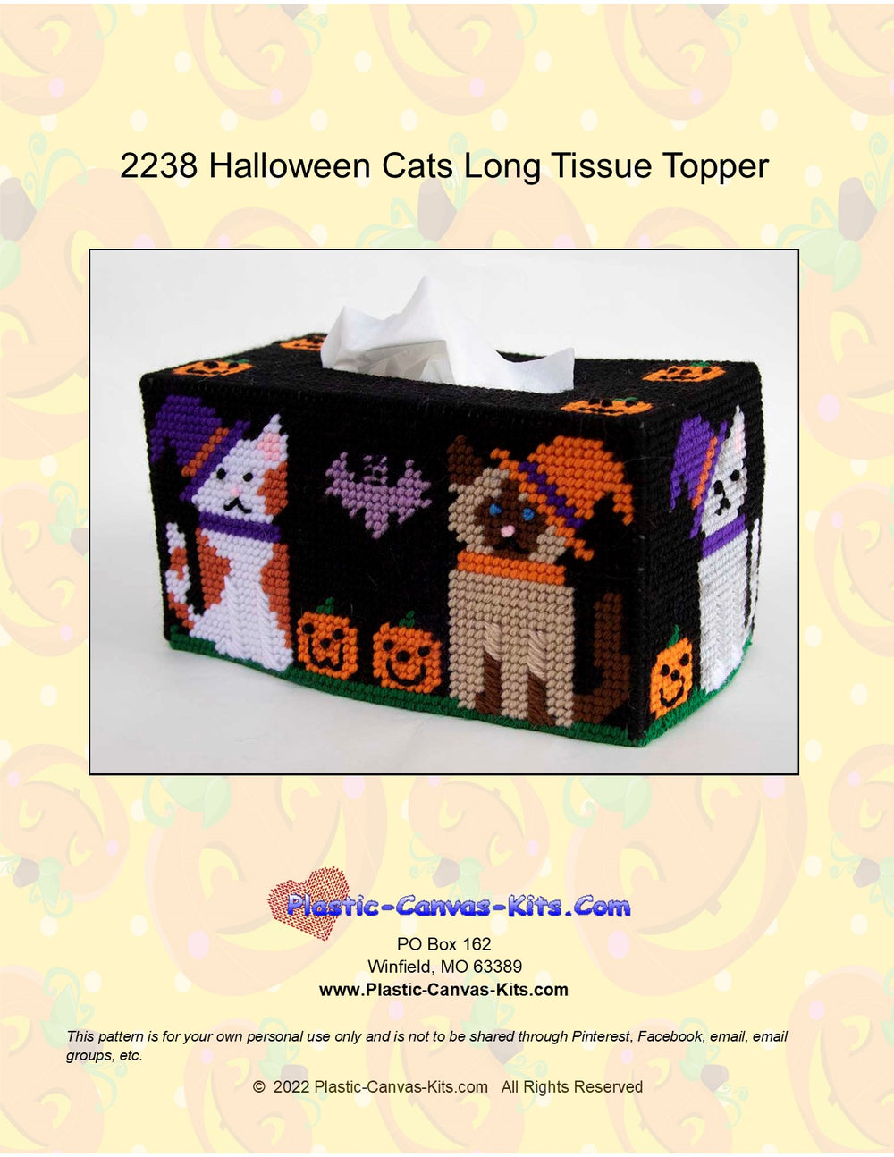 Halloween Cats Long Tissue Topper
