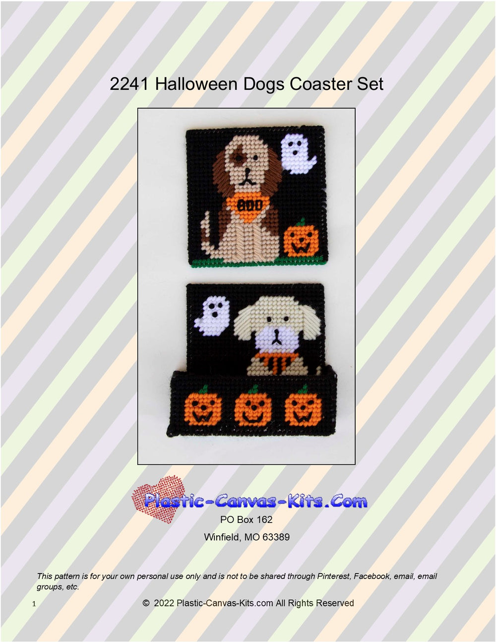 Halloween Dogs Coaster Set