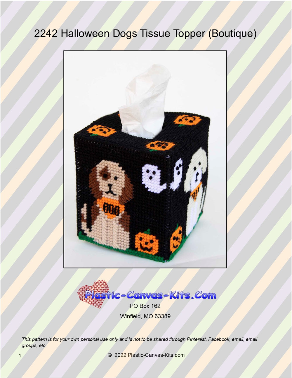 Halloween Dogs Boutique Tissue Topper