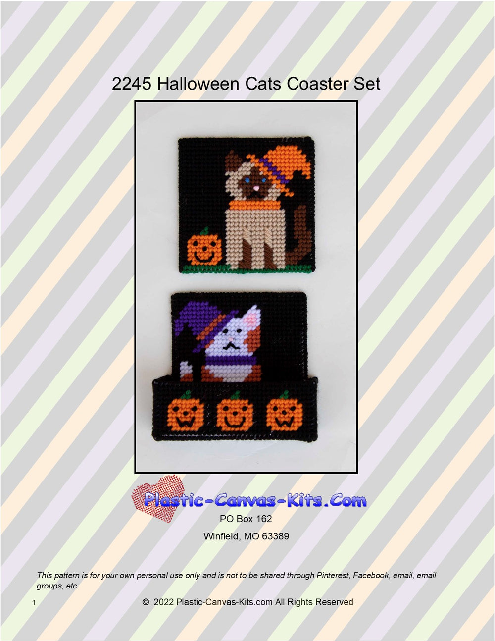 Halloween Cats Coaster Set