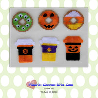 Halloween Coffee and Donut Magnets