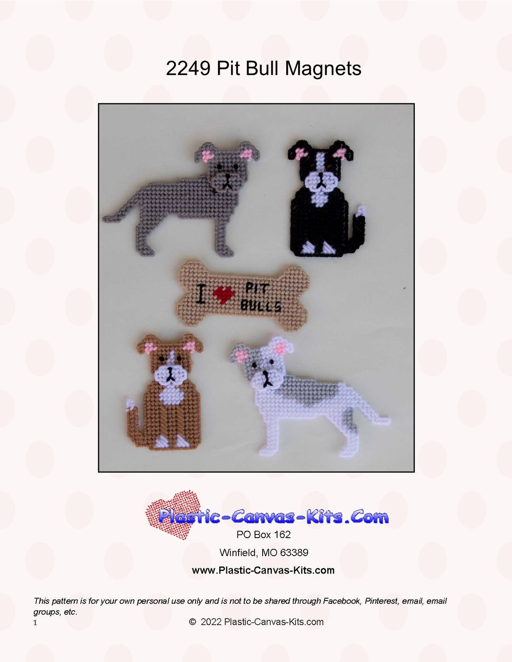 Pit Bull Magnet Set