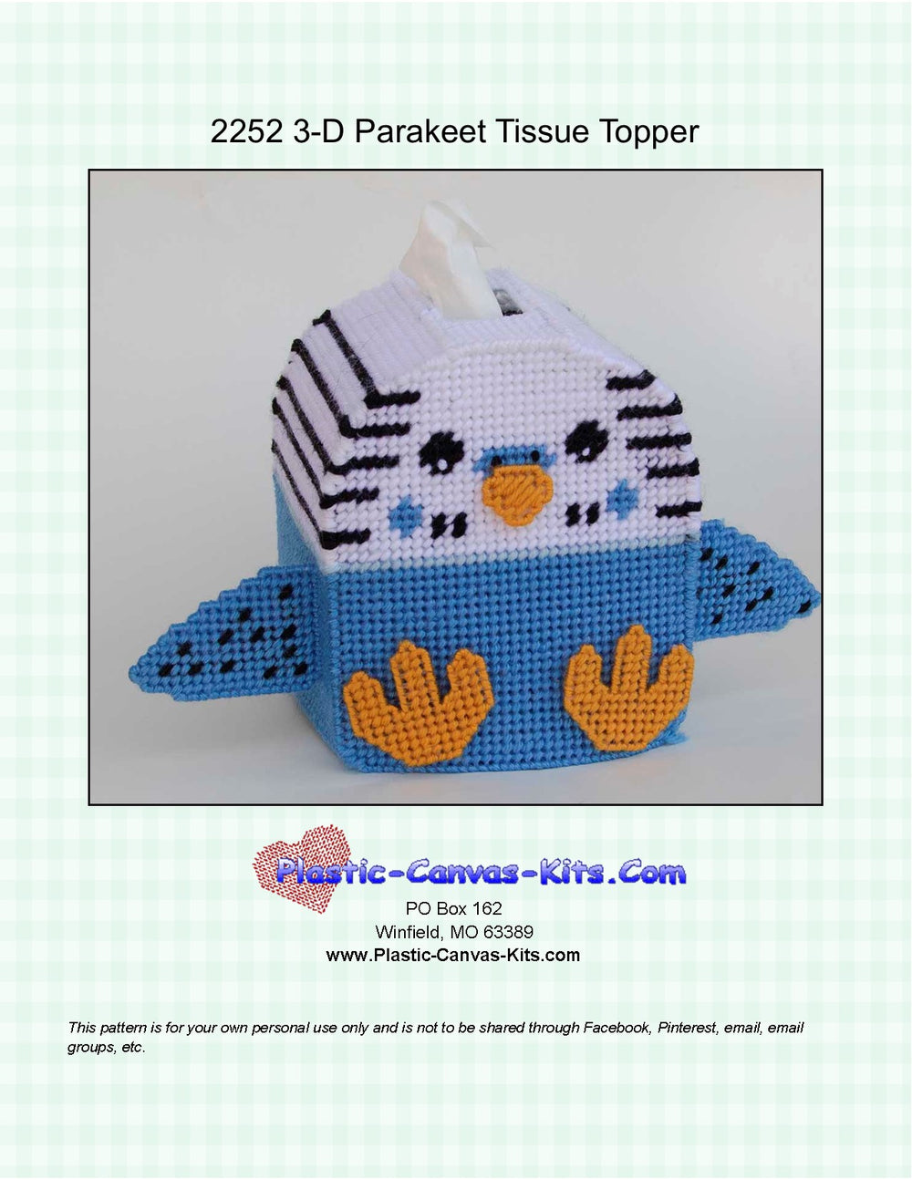 Parakeet 3-D Tissue Topper