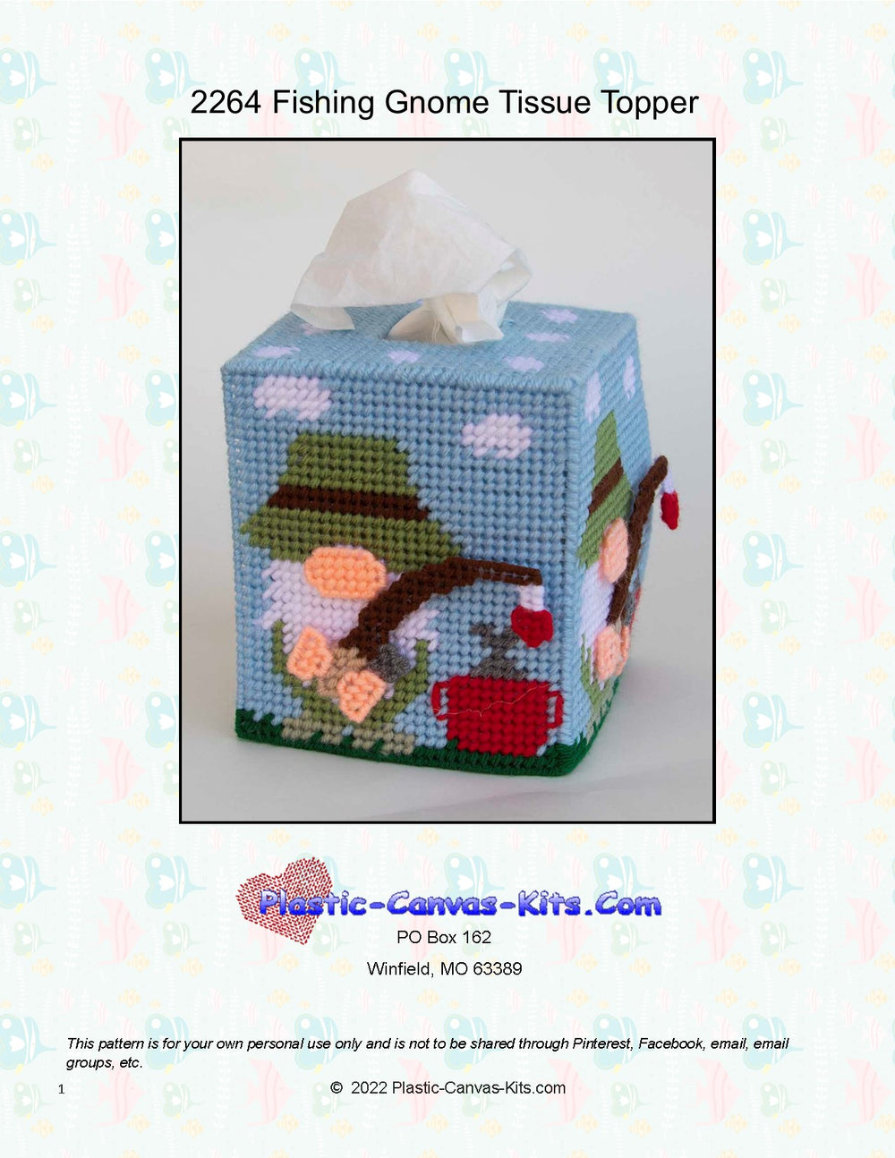 Fisherman Gnome Tissue Topper