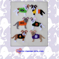 Pit Bulls in Halloween Sweaters Magnet Set
