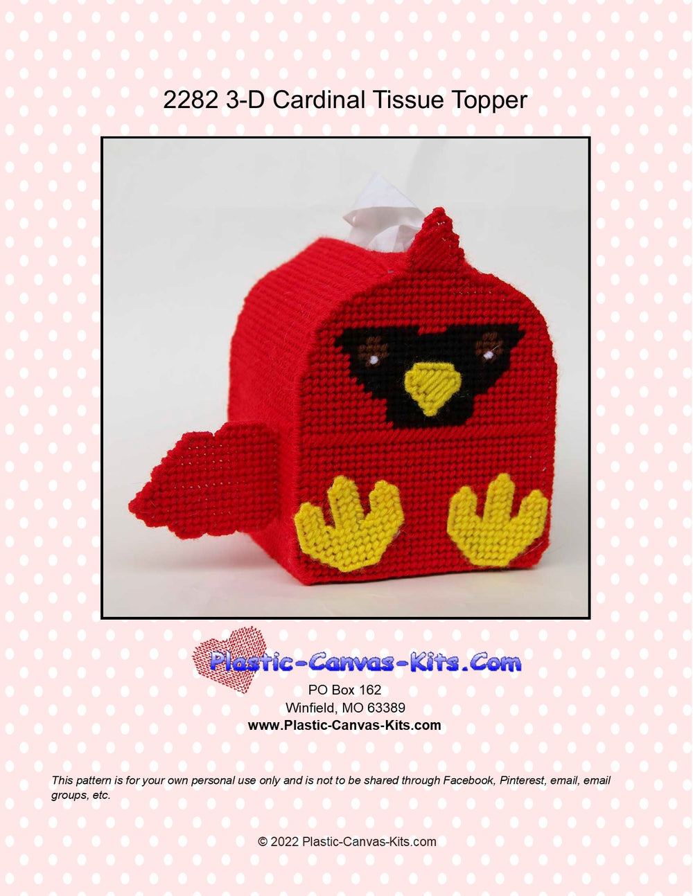 Cardinal 3-D Tissue Topper