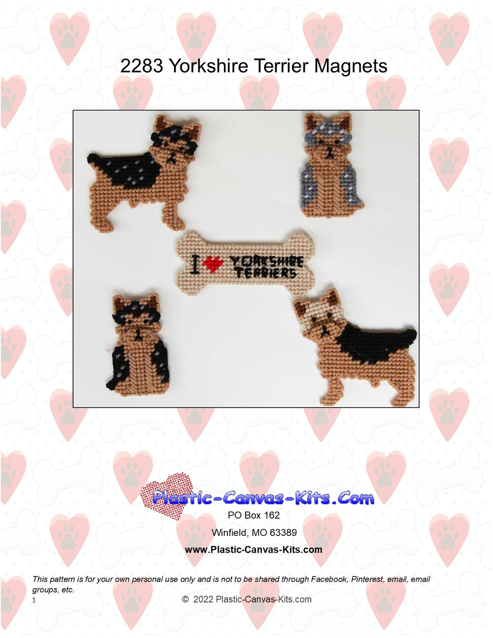 Yorkshire Terrier Magnet Set