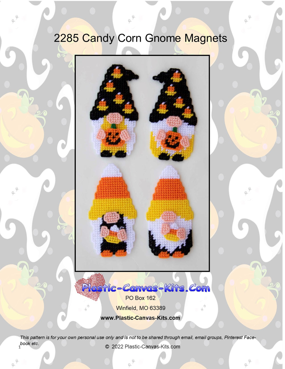 Candy Corn Gnomes Magnet Set