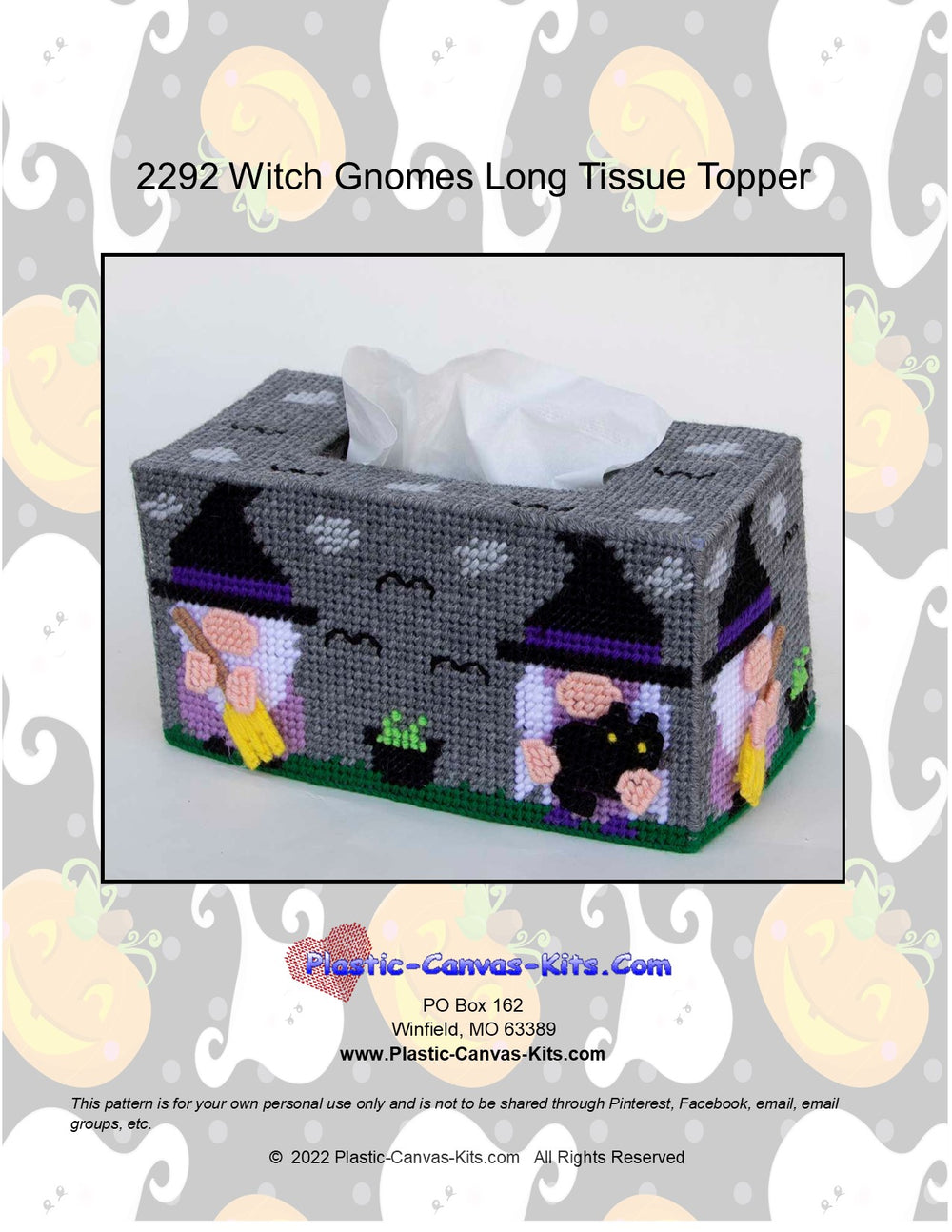 Halloween Witch Gnomes Long Tissue Topper