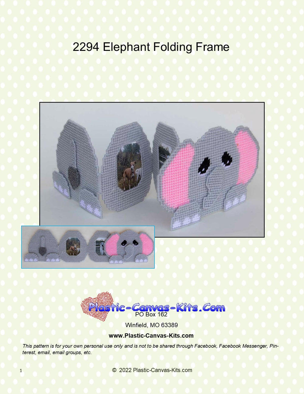 Elephant Folding Picture Frame