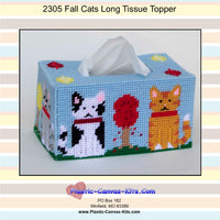 Fall Cats Long Tissue Topper