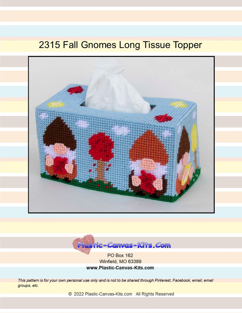 Fall Gnomes Long Tissue Topper