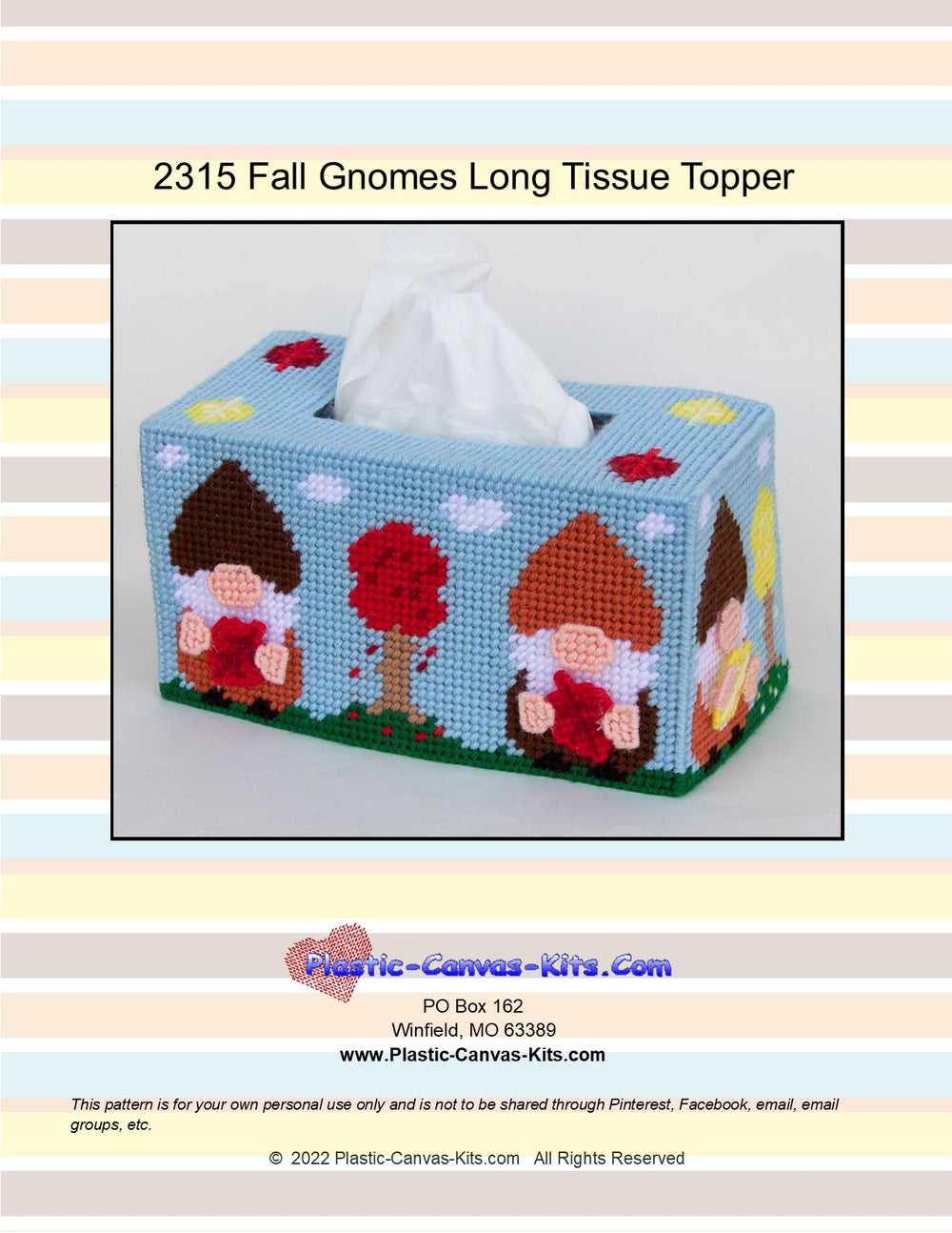 Fall Gnomes Long Tissue Topper