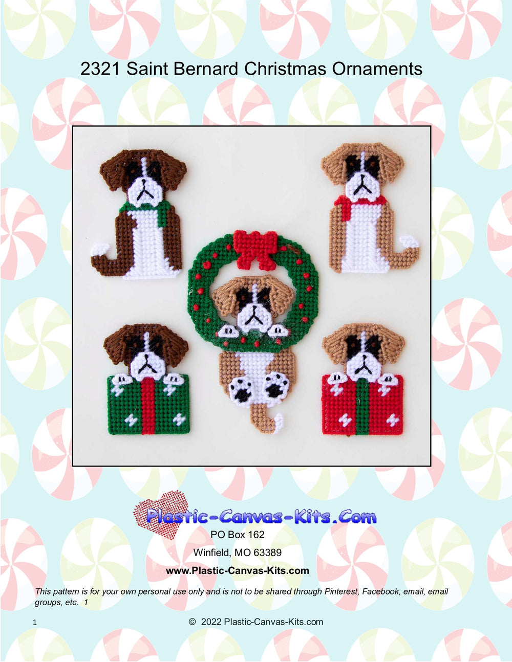 Saint Bernard Christmas Ornaments