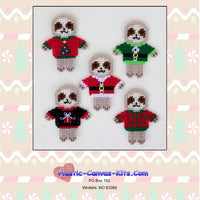 Sloths in Sweaters Christmas Ornaments