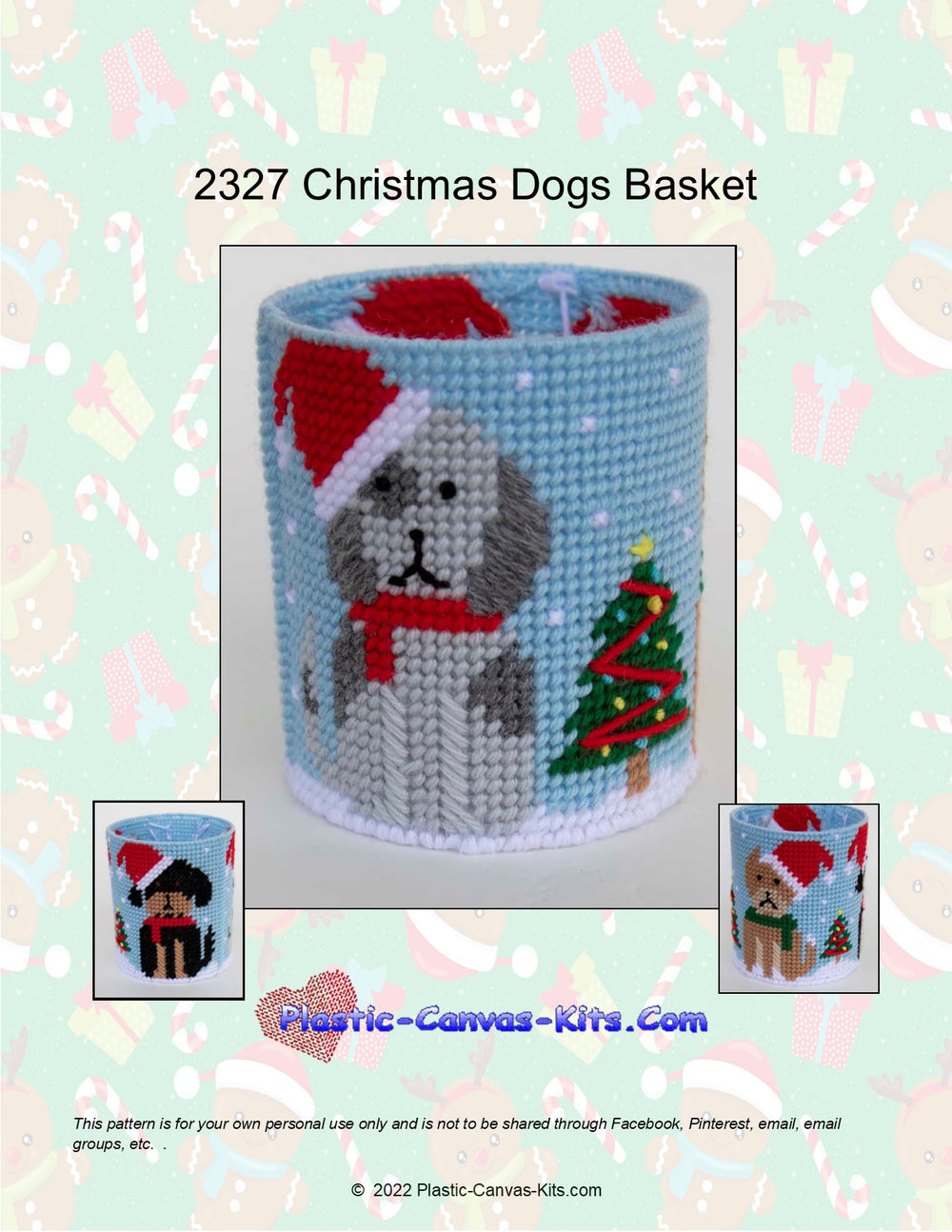 Christmas Dogs Basket
