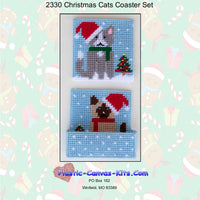 Christmas Cats Coaster Set