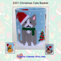 Christmas Cats Basket
